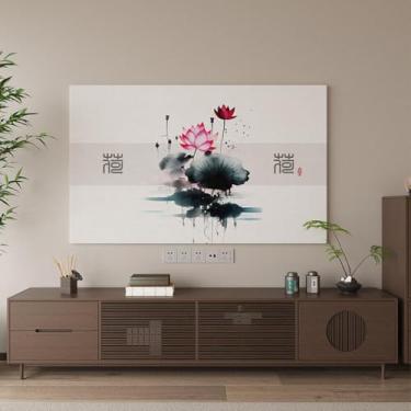 Imagem de Capa de TV elástica com tudo incluído, protetor de tela de TV colorido à prova de poeira, protetor de móveis domésticos e eletrodomésticos, para sistemas de cinema em família, tipo 09||70-75 polegadas