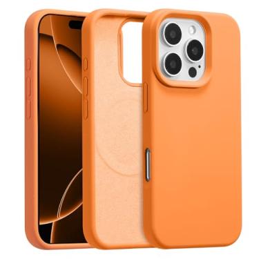 Imagem de UCASONG Capa magnética para iPhone 16E de 6,1 polegadas, capa de silicone líquido premium, [compatível com Magsafe] [forro de microfibra macio antiarranhões], capa de telefone fina e à prova de choque