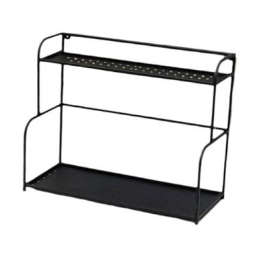 Imagem de WeiLaiKeQi Rack de perfume de 2 camadas, prateleira portátil para economizar espaço, estação de café, organizador de cozinha, rack de armazenamento para armário