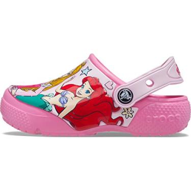 Imagem de Sandália crocs fl disney princess clog infantil pink lemonade