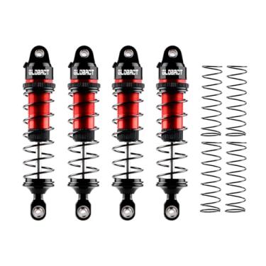 Imagem de GLOBACT Aluminum 88mm Oil Shock Absorbers Front & Rear Damper with Springs for Mini Maxx XRT 107154-1 108076-1 1/16 RC Truck Upgrades (Red)