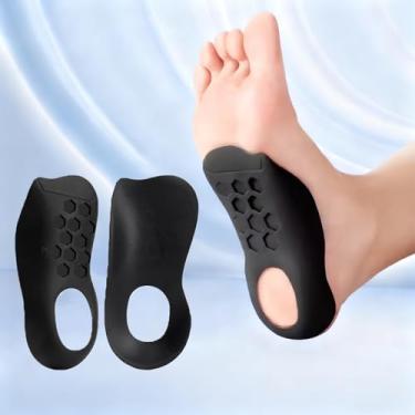 Imagem de 1 par de palmilhas ortopédicas para XO-Legs suporte de arco de pé plano almofadas de correção de alívio da dor inserções de sapato ortopédico (preto-G)