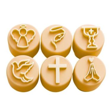 Imagem de Kit Carimbo Marcador Brigadeiros Batizado Batismo Molde Festa Confeita