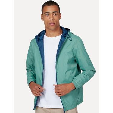 Imagem de Jaqueta Dudalina Masculina Nylon Hoodie Corta Vento Color Verde Médio-Masculino