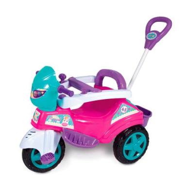 Imagem de Carrinho Triciclo De Passeio Baby City Menina Maral Rosa