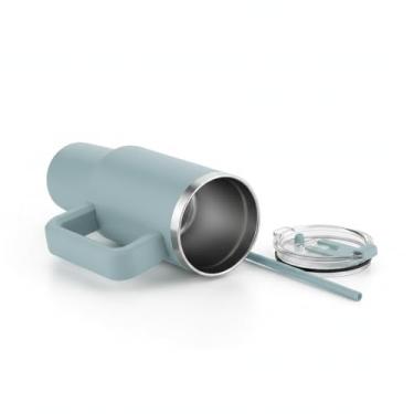 Imagem de Garrafa Canecão Térmica Inox 1300ml Parede Dupla com Alça e Canudo – Hidratação Prolongada – Inox Reciclado – Pintura a Pó Premium – Uso Diário, Academia e Viagem (Cinza)