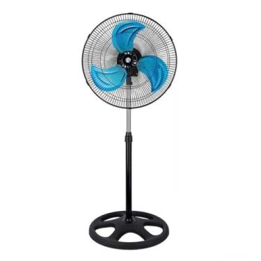 Imagem de Ventilador de Piso Pedestal Turbo - 3 Héllices Forte e Silencioso, Coluna Ajustável, Ideal para Sala, Quarto e Escritório (127v)
