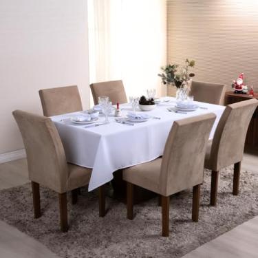 Imagem de Toalha de Mesa 10 Lugares Basic 3,00x1,40m Liso Tecido Oxford Branco