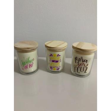 Imagem de Kit 3 velas aromáticas de 70 gr para lembrancinha, presente, decoração (Natal)
