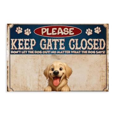 Imagem de Pôster de cachorro retrô fofo KEEP GATTE CLOSEI, pôsteres de tela de 3 quartos, arte de parede de corredor, pôsteres de tela de banheiro, decoração de pôster doméstico tela enrolada de 30 x 45 cm