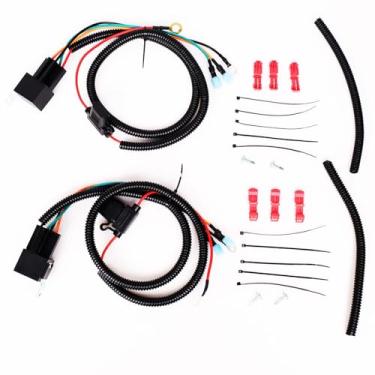 Imagem de Kit de relé de farol alto de 2 peças para Chevy GMC 1988-1998 desempenho de caminhões e SUVs de tamanho completo Silverado C/K 1500 Tahoe Suburbans Chicote de fiação de relé de lâmpada