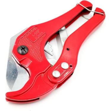 Imagem de Alicate Cortador de Tubo de PVC Tesoura Corta Cano PVC de até 42MM - Uso Profissional para Encanamento, Mangueiras, Borrachas, Pláticos, Tubos e Refrigeração HVAC - Lâmina em Aço-Liga
