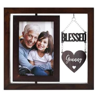 Imagem de InnoBeta Porta-retratos para vovós, presentes para vovós, netos, avó, Dia das Mães, Natal, aniversário, porta-retrato giratório 6R