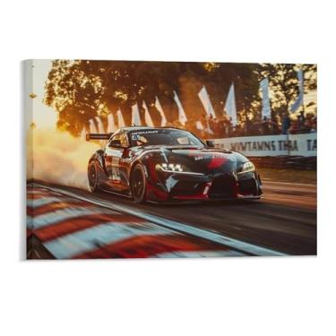 Imagem de HouLaiZhe Sup Racing Speed Smoke Sports Jdm Cartazes de Carro Tela Estética Decoração de Parede Pintura de Parede Sala de Galeria Decoração de Parede para Quarto Sala de Estar Escritório 11 x 17