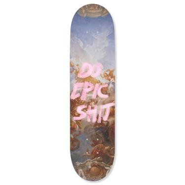 Imagem de Arte de parede acrílica tipografia moderna Notoriart cortada fácil de pendurar, 1 painel 20 x 81 cm, Do Epic Skateboard