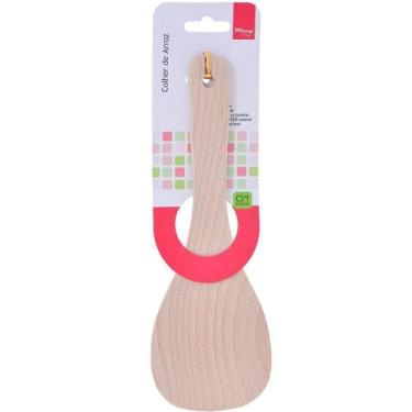 Imagem de Colher De Arroz Gohan De Madeira 22X8Cm Na Cartela Wincy