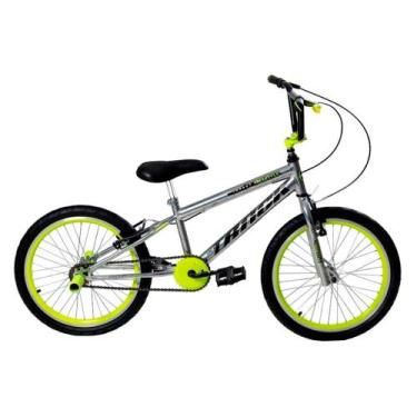 Imagem de Bicicleta Juvenil Aro 20 TK3 Track Impact Freestyle, Cromado e Amarelo