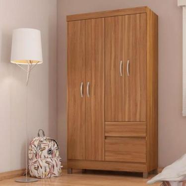 Imagem de Roupeiro Solteiro Lotus 4 Portas 2 Gavetas Demobile, Amendola Touch