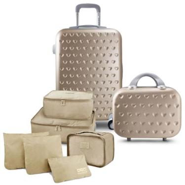 Imagem de Mala de Viagem Bordo Pequena Rígida 10 KG Aprovada ANAC ABS Rodinhas F