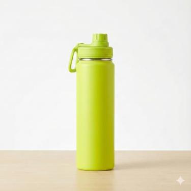 Imagem de Garrafa Térmica PREMIUM Esportiva 800ml Aço Inox 304 – Parede Dupla a Vácuo (Gelada por 12h / Quente por 8h) – Tampa Antivazamento com Alça Dobrável