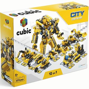 Imagem de Blocos De Montar 12 Em 1 - Construção City - 573 Peças - Cubic - Multikids -