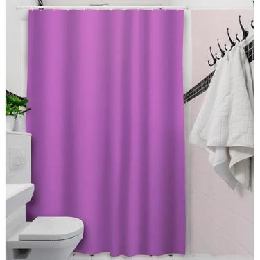 Imagem de Cortina de Box Banheiro Vinil com Ganchos – Cortina para Box Impermeável e Fácil de Limpar (LISA LILÁS)
