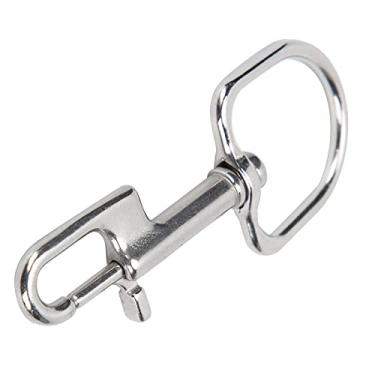 Imagem de KIMISS Adequado para Clipes de Pressão de Extremidade única de Aço Inoxidável - Ganchos de Pressão Com Parafuso de Olhal para Mergulho, Caiaque e Atividades Ao Ar Livre (110 mm)