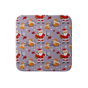 Imagem de Ladrilho Decorativo de Cerâmica Estampa Padrão Natalino Para Embalagem e Decoração