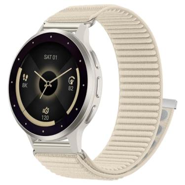 Imagem de Pulseira de relógio de 20 mm compatível com Garmin Vivoactive 6/Vivoactive 5/3/3 Music Watch, pulseiras esportivas de nylon macio respirável para Garmin Venu Sq 2/Forerunner 55/165/245/645