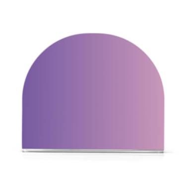 Imagem de Porta-guardanapos acrílico gradiente roxo, porta-guardanapos em forma de U para festa, serve para 50-60 guardanapos, dispensador de bandeja de papel
