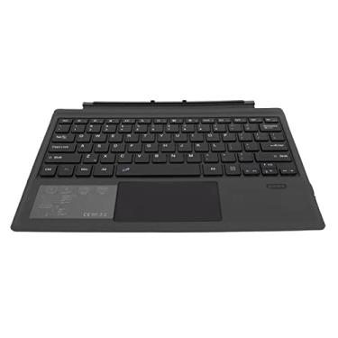 Imagem de Generic Teclado Sem Fio Portátil Com Touchpad Digitação Confortável para Pro 7 Pro 5 Design Ergonômico Preto para Tablet