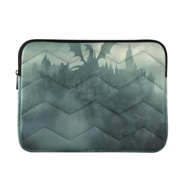 Imagem de Capa para laptop Dragon Fog Castle, fina, leve, à prova d'água, bolsa de viagem para computador para homens e mulheres de 13 a 14 polegadas