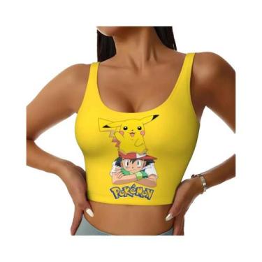 Imagem de Sutiãs Esportivos Personalizados Para Mulheres Pikachu De Alto Impacto