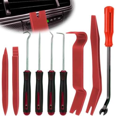 Imagem de BFXM Kit de ferramentas de remoção de acabamento automático de 9 peças, kit de ferramentas de clipe sem arranhões, removedor de fixadores de painel de porta de carro, mini ganchos de precisão
