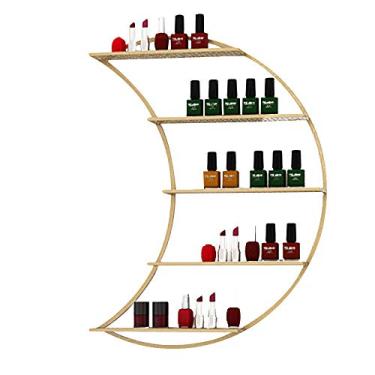Imagem de Racks de armazenamento de esmalte de parede de metal prateleira de esmalte de parede e suporte de óleo essencial, usado em salão de unhas, salão de beleza, perfume doméstico/cosméticos/suprimentos de