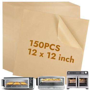 Imagem de YQL 150 peças de papel manteiga cru, forros de fritadeira a ar descartáveis para fritadeira Ninja Air Fryer SP151/SP101/SP201/SP301, acessórios de forro de papel para torradeira Ninja Foodi Flip e