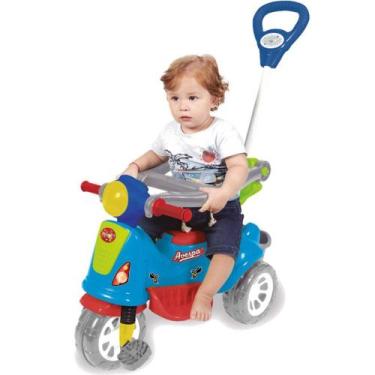 Imagem de Carrinho Passeio e Pedal Maral Moto Triciclo Avespa Colorido
