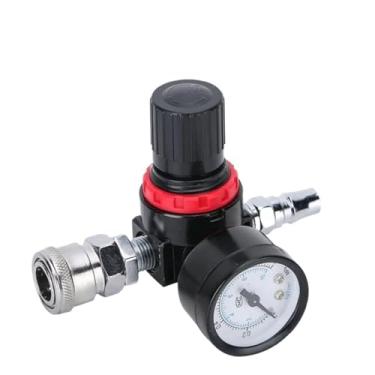 Imagem de EU AR2000 1/10.2 cm Rosca BSPT Válvula de redução do regulador de pressão do compressor de ar pneumático 4MM 6MM 8MM 10MM 12MM Conexões de conector (AR2000 w SM20)