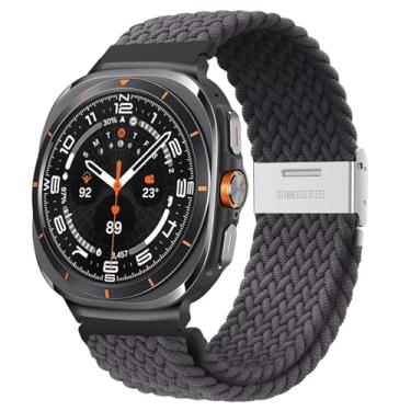 Imagem de AHGDDA Para Galaxy Watch Ultra 47 mm Pulseiras de Nylon Elástico Trançado Solo Loop Pulseira, Ultra 47mm, Ágata