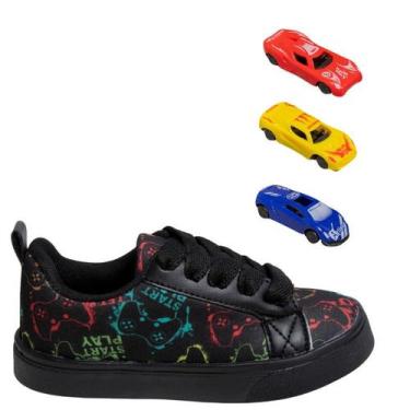 Imagem de Tênis Infantil Masculino Casual Colegial CM Gamer Leve Confortável Men