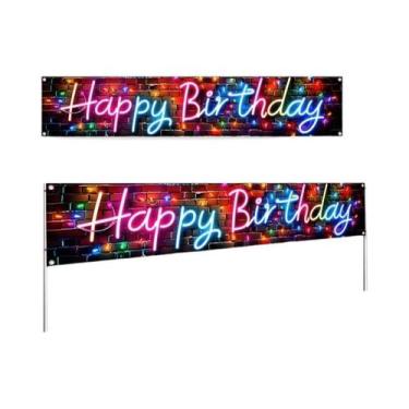 Imagem de Decoração De Banner Para Festa De Aniversário Infantil Brilhante, Supr