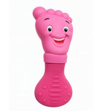 Imagem de Mordedor De Pezinho Para Alívio Na Dentição Do Bebê Massageador De Gengiva (Rosa)