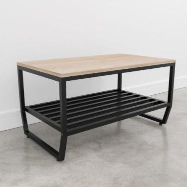 Imagem de Mesa de Centro MDF e Ferro Estilo Industrial - Ruffino Designer