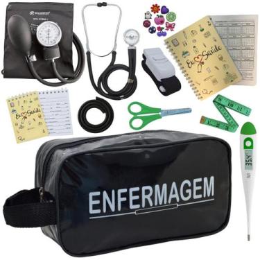 Imagem de Kit Enfermagem Profissional Glicose Estagio Saude Completo - PREMIUM, 