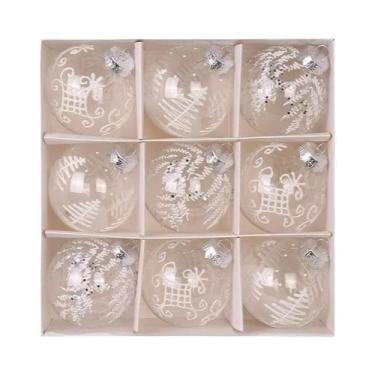 Imagem de Conjunto De Bolas De Natal Transparentes Verde Champagne Para DIY, Enf