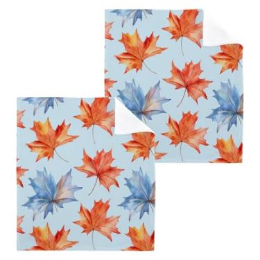 Imagem de xigua Toalhas de mão de algodão com folhas de bordo, toalhas de banho multiusos e absorventes toalhas de rosto macias para a pele para banheiro, cozinha, hotel, academia, panos de lavagem, 4 unidades