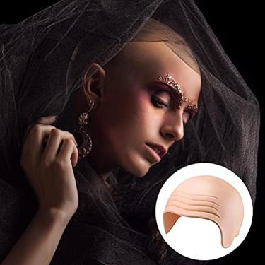 Imagem de Dioche Boné de Peruca Careca de Látex, Chapéu de Cabeça Careca Elástica para Cosplay de Fantasia, Com Superfície Lisa para Festa de Halloween Joker Zombie Skeleton Role Play
