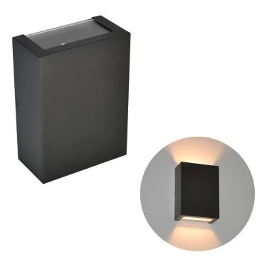 Imagem de Arandela Alumínio 2 Focos Externa Interna + Lâmpada 5W 3000K