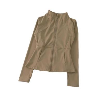 Imagem de Camisa De Yoga Feminina De Manga Longa Slim Fit Para Fitness, Casaco E