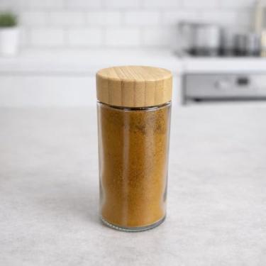 Imagem de Kit Porta Temperos Hermético em Vidro com Tampa de Bambu – Potes Organizadores para Mantimentos e Cozinha (1 Pote - 90ml)